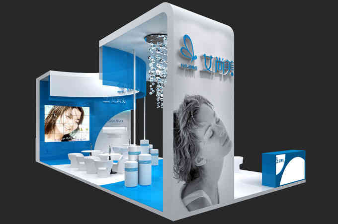 艾美尚特裝展臺美博會廣州廣交會展會設(shè)計(jì)搭建