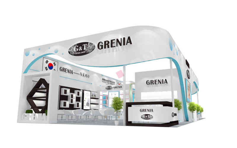 特裝展臺韓國EOS美博會廣州廣交會展臺設(shè)計(jì)搭建