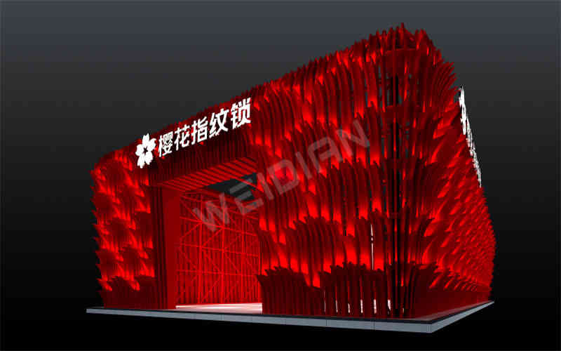 櫻花鎖業(yè)建博會展覽廣州展臺設(shè)計搭建